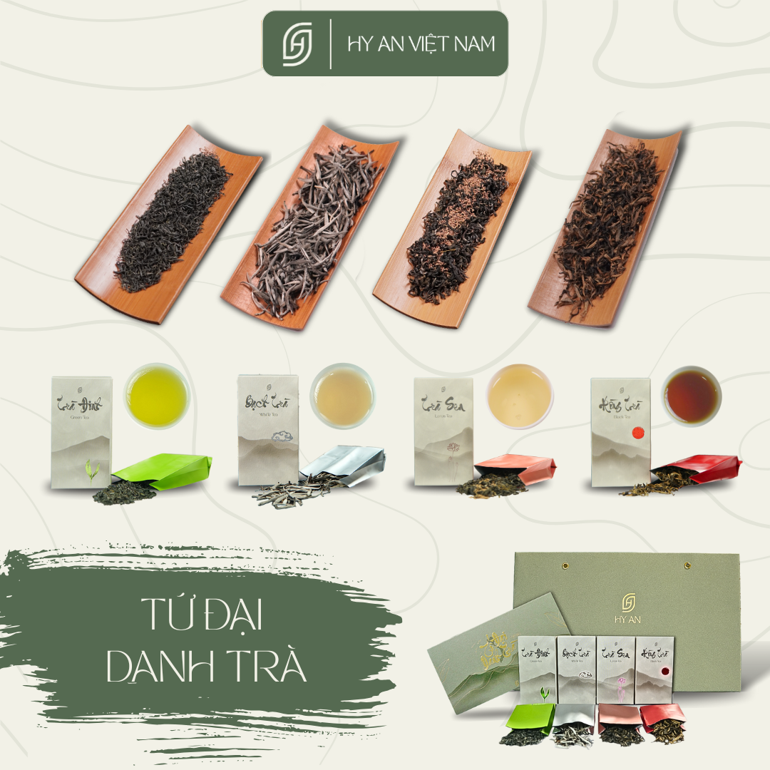 Hộp Tứ Đại Danh trà Việt Nam