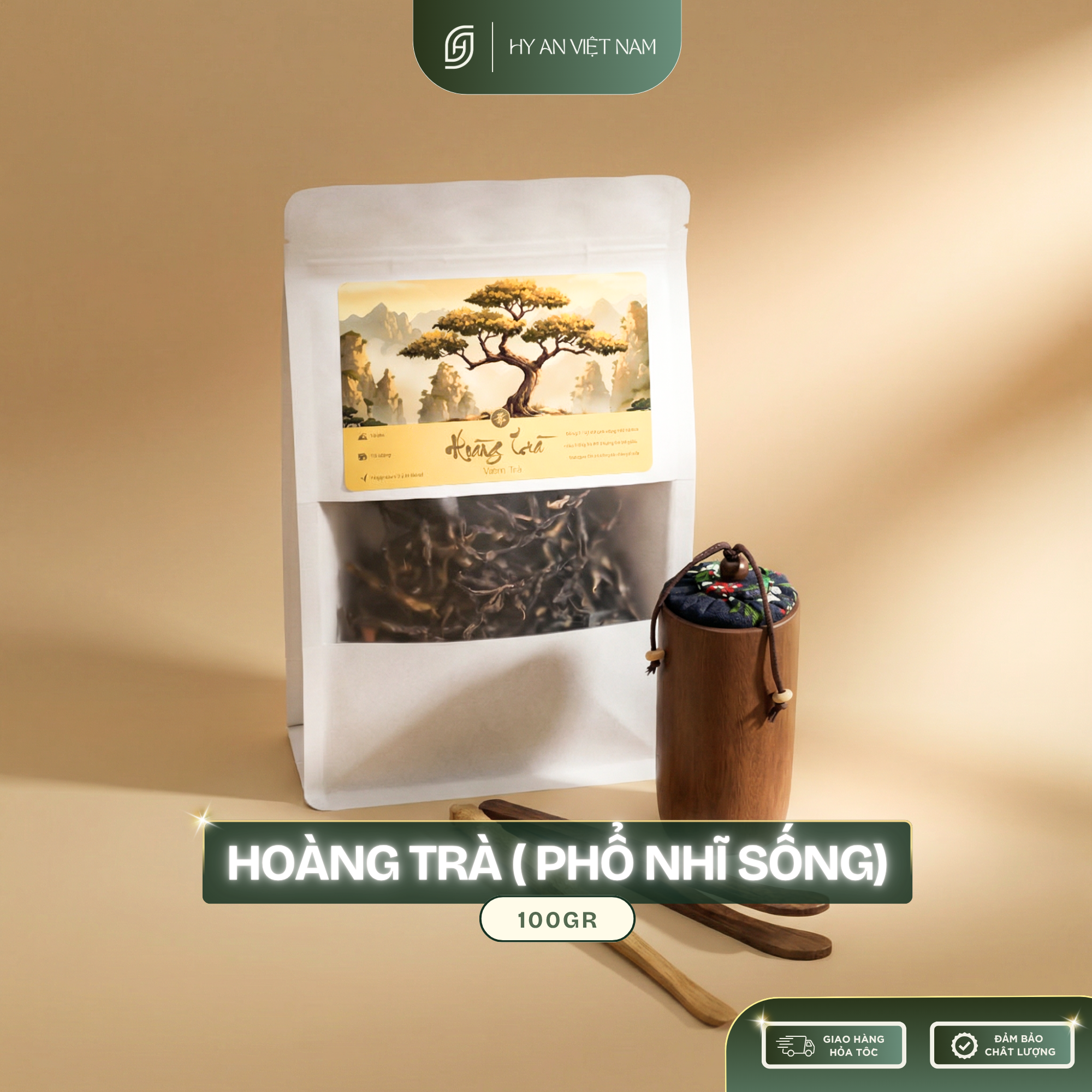 Hoàng trà Shan Tuyết Hà Giang - Túi Zip 30gr/100gr - Ảnh 3