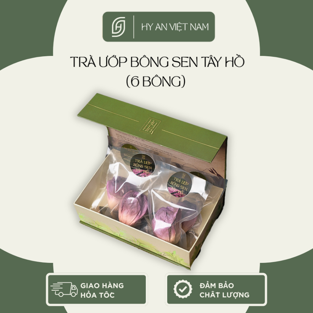 Trà sen Tây Hồ Hộp gồm 6 bông - Ảnh 2