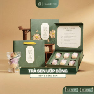 Trà ướp bông sen Tây Hồ - Quà biếu cao cấp